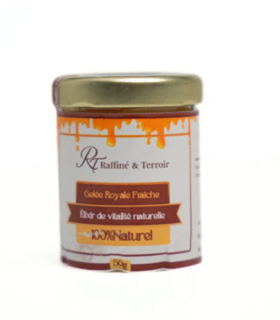 Gelée royale 100 % pure Une crème naturelle au goût délicatement lacté et acidulé, riche en vitamines et nutriments. Idéale pour booster énergie, vitalité et défenses naturelles, tout en nourrissant la peau. À consommer le matin à jeun ou en usage externe pour un soin naturel et revitalisant.